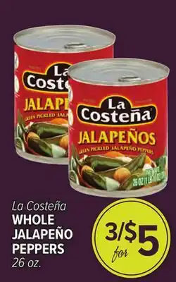 Cermak Fresh Market La Costeña WHOLE JALAPEÑO PEPPERS offer