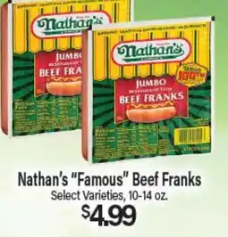 Angelo Caputo's Fresh Market Nathan's Famous Beef Franks offer
