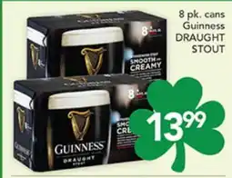 Pete's Fresh Market 8 pk. cans Guinness DRAUGHT STOUT offer