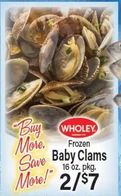 Angelo Caputo's Fresh Market WHOLEY Frozen Baby Clams offer