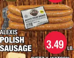 Carnicerias Jimenez ALEXIS POLISH SAUSAGE offer