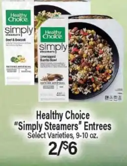 Angelo Caputo's Fresh Market Healthy Choice Simply Steamers Entrees offer