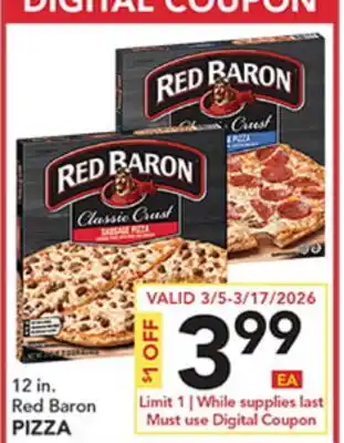 Pete's Fresh Market 12 in. Red Baron PIZZA offer