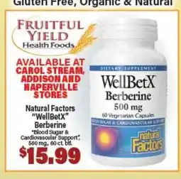Angelo Caputo's Fresh Market Natural Factors WellBetX Berberine offer