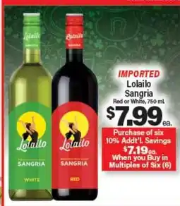 Angelo Caputo's Fresh Market IMPORTED Lolailo Sangria offer