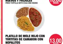 Carnicerias Jimenez PLATILLO DE MOLE ROJO CON TORTITAS DE CAMARON CON NOPALITOS offer