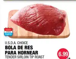 Carnicerias Jimenez U.S.D.A. CHOICE TENDER SIRLOIN TIP ROAST offer