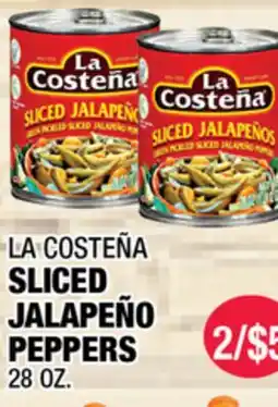 Carnicerias Jimenez LA COSTEÑA SLICED JALAPEÑO PEPPERS offer