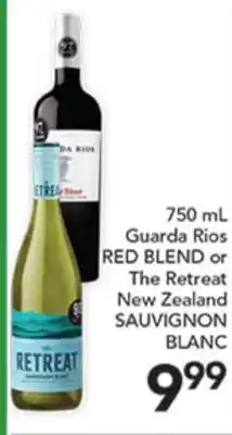 Pete's Fresh Market 750 mL Guarda Rios RED BLEND or The Retreat New Zealand SAUVIGNON BLANC offer