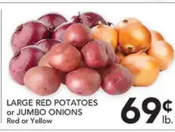 Pete's Fresh Market LARGE RED POTATOES or JUMBO ONIONS offer