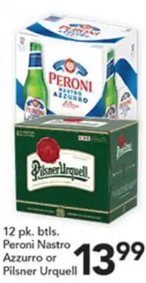 Pete's Fresh Market Peroni Nastro Azzurro or Pilsner Urquell offer