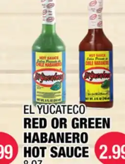 Carnicerias Jimenez EL YUCATECO RED OR GREEN HABANERO HOT SAUCE offer