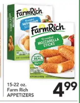 Pete's Fresh Market 15-22 oz. Farm Rich APPETIZERS offer