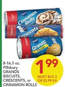 Pete's Fresh Market 8-16.3 oz. Pillsbury GRANDS BISCUITS, CRESCENTS, or CINNAMON ROLLS offer