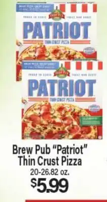 Angelo Caputo's Fresh Market Brew Pub Patriot Thin Crust Pizza offer