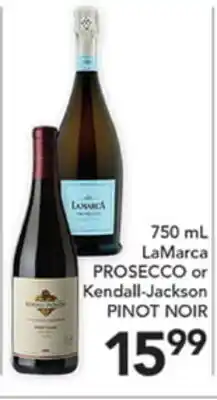Pete's Fresh Market 750 mL LaMarca PROSECCO or Kendall-Jackson PINOT NOIR offer