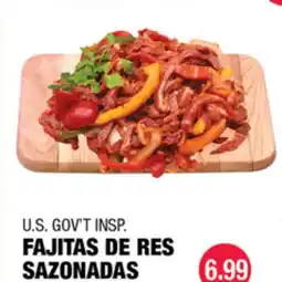 Carnicerias Jimenez U.S. GOV'T INSPI FAJITAS DE RES SAZONADAS offer