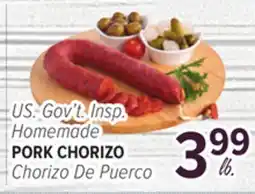 Cermak Fresh Market U.S. Gov't Insp. Homemade PORK CHORIZO offer