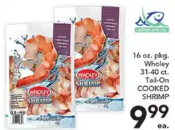 Pete's Fresh Market 16 oz. pkg. Wholey 31-40 ct. Tail-On COOKED SHRIMP offer