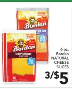 Pete's Fresh Market 6 oz. Borden NATURAL CHEESE SLICES offer
