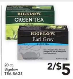 Pete's Fresh Market 20 ct. Bigelow TEA BAGS offer