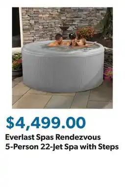 Sam's Club Everlast Spas Rendezvous 5-Person 22-Jet Spa with Steps offer