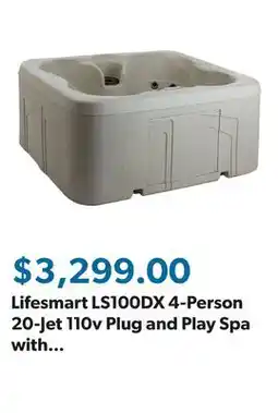 Sam's Club Lifesmart LS100DX 4-Person 20-Jet 110v Plug and Play Spa with Waterfall offer