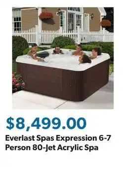 Sam's Club Everlast Spas Expression 6-7 Person 80-Jet Acrylic Spa offer