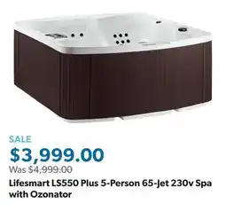 Sam's Club Lifesmart LS550 Plus 5-Person 65-Jet 230v Spa with Ozonator offer