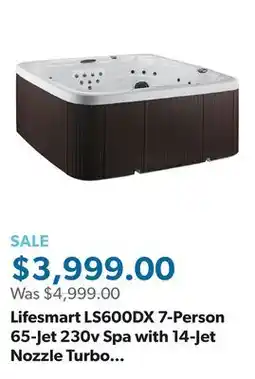 Sam's Club Lifesmart LS600DX 7-Person 65-Jet 230v Spa with 14-Jet Nozzle Turbo Blaster offer