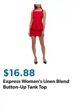 Sam's Club Express Women's Linen Blend Button-Up Tank Top offer