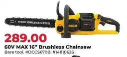 Runnings 60V MAX 16 Brushless Chainsaw offer