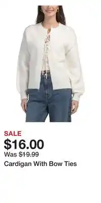 TJ Maxx Cardigan With Bow Ties offer