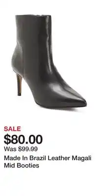 TJ Maxx Made In Brazil Leather Magali Mid Booties offer