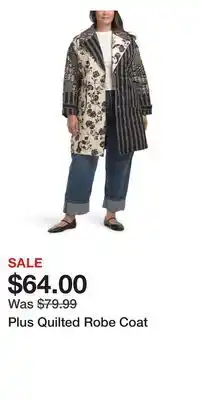 TJ Maxx Plus Quilted Robe Coat offer