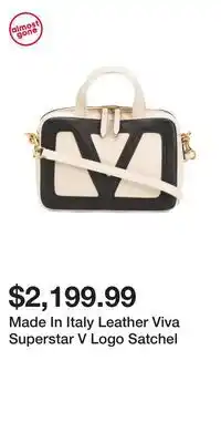 TJ Maxx Made In Italy Leather Viva Superstar V Logo Satchel offer