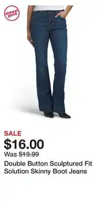 TJ Maxx Double Button Sculptured Fit Solution Skinny Boot Jeans offer