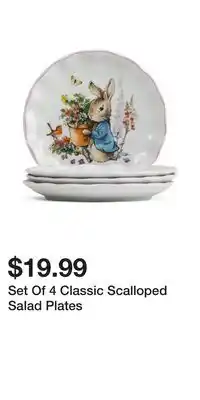 TJ Maxx Set Of 4 Classic Scalloped Salad Plates offer