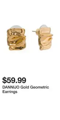 TJ Maxx DANNIJO Gold Geometric Earrings offer