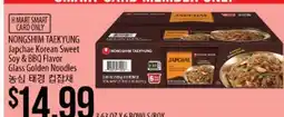 Hmart NONGSHIM TAEKYUNG Japchae Korean Sweet Soy & BBQ Flavor Glass Golden Noodles offer