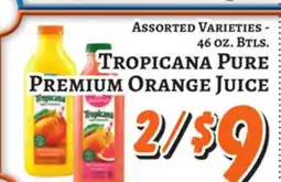 Trade Fair Supermarket TROPICANA PURE PREMIUM ORANGE JUICE offer