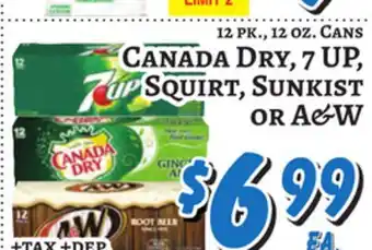 Trade Fair Supermarket CANADA DRY, 7 UP, SQUIRT, SUNKIST OR A&W offer