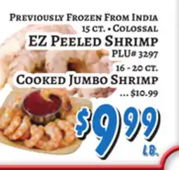 Trade Fair Supermarket 15 ct. • COLOSSAL EZ PEELED SHRIMP PLU# 3297 16 - 20 CT offer