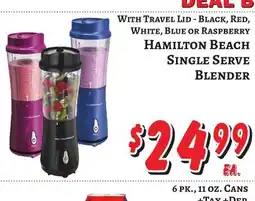 Trade Fair Supermarket HAMILTON BEACH Single Serve Blender offer