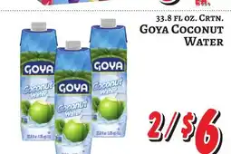 Trade Fair Supermarket 33.8 FL OZ. CRTN. Goya Coconut Water offer
