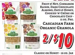 Trade Fair Supermarket Cascadian Farm Organic Granola offer