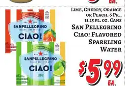 Trade Fair Supermarket LIME, CHERRY, ORANGE OR PEACH, 6 Pk., 11.15 FL OZ. CANS offer