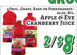 Trade Fair Supermarket Apple & Eve CRANBERRY JUICE offer