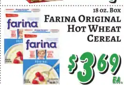 Trade Fair Supermarket Farina ORIGINAL Hot Wheat Cereal offer