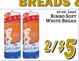 Trade Fair Supermarket 20 OZ. LOAF BIMBO SOFT WHITE BREAD offer